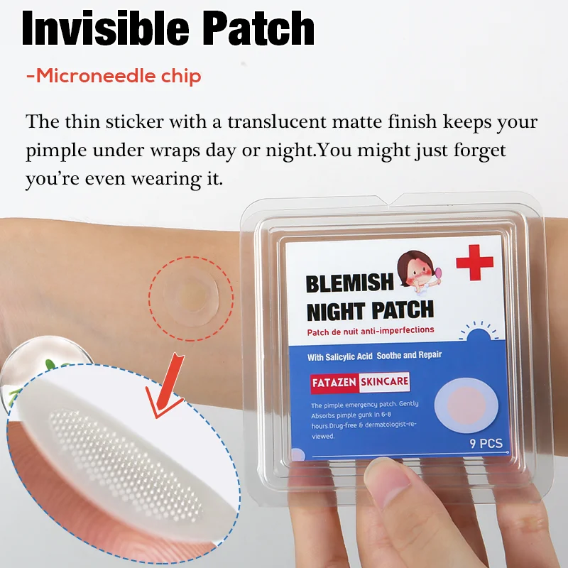 Beauty Products Salicylic Acid Rapairing Micro Needle Acne Patch Skincare Acne Treatment Spot Blemish Remover Patches Acne Patch