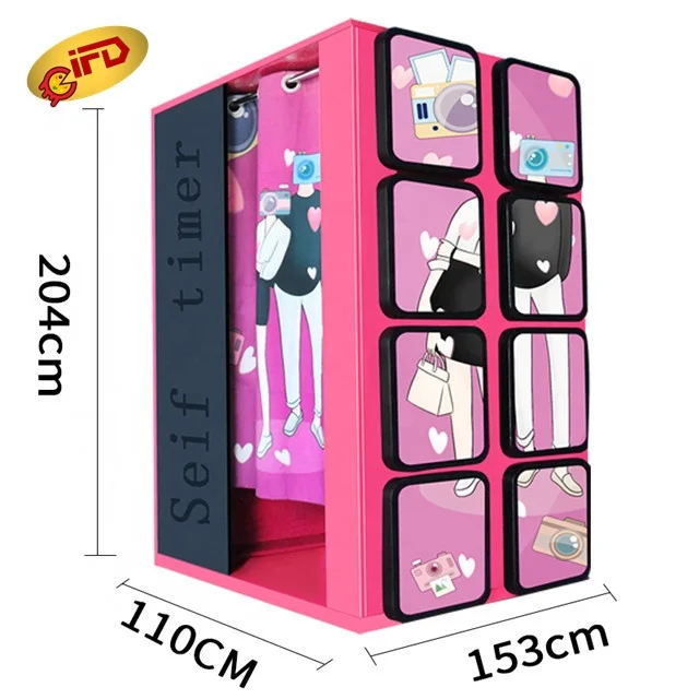 2022 sale birthdays event product photo booth interactive light cabinet fast printer album mirror photo  beauty camera for sale