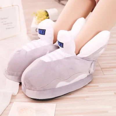  Тапочки AJ Yeezy из хлопка Лидер продаж модные зимние плюшевые стильные мужские кроссовки хлопковая ткань губка 100% высококачественный ПП