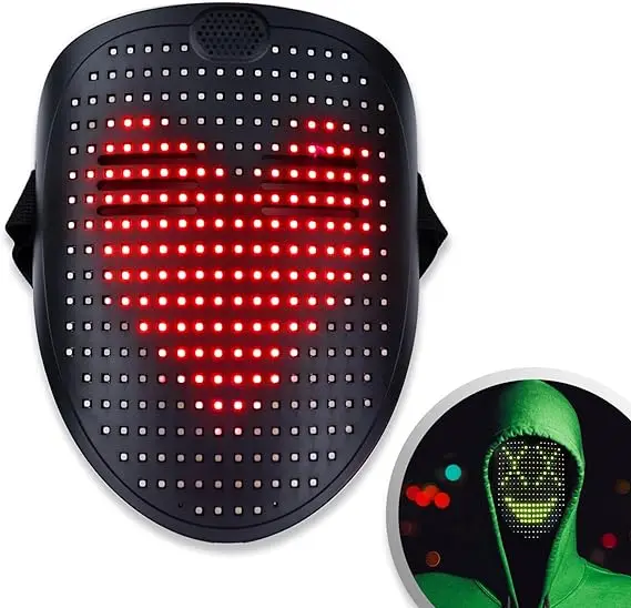 New arrival music LED Light Up Mask Digital Luminous Mask for Costume Cosplay Masquerade