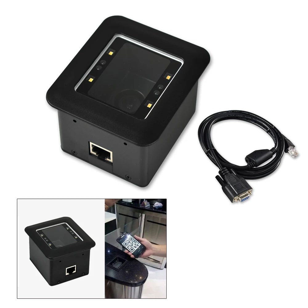ИК-датчик доступа с четырьмя светодиодными лампами RS232 USB Weigand RD4500R фиксированным креплением QR PDF417 сканер датчика для турникета