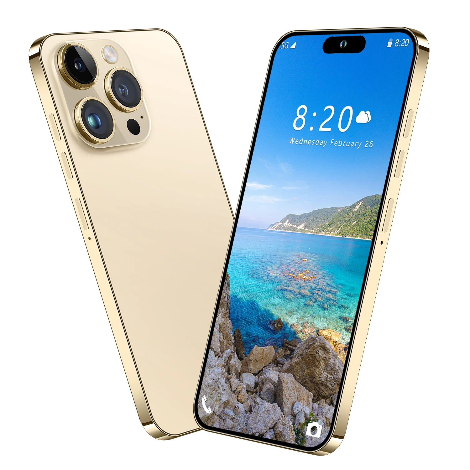15 Pro Max 6.7inch Android 16gb+1TB Deca Core CPU Unlocked Smartphone 108MP Rear Camera Spanish German Mobile Cell Phone I15