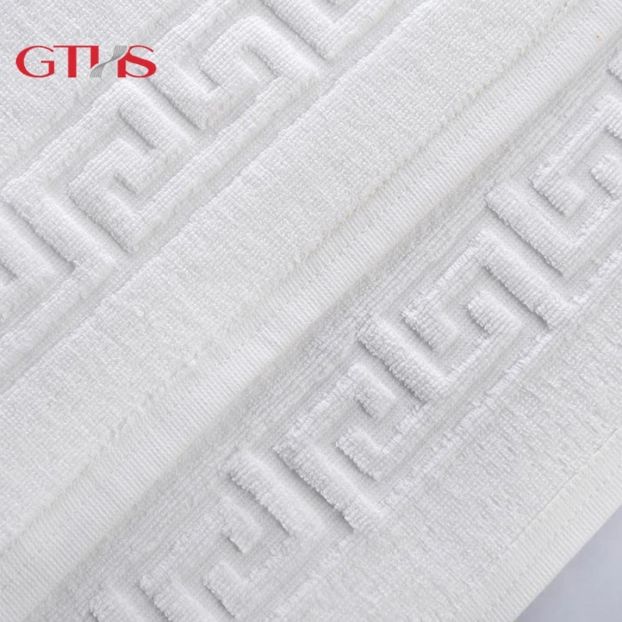 wholesale Skin-friendly 5 Star Hotel Towels White Custom Logo Bathroom Linen Polyester Face Hand Bath Hotel Towel Set