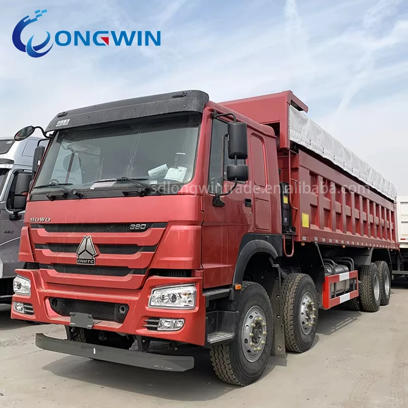 Грузовик SINO 12 Wheeler RHD 50 тонн Подержанный самосвал HOWO 8x4 б/у