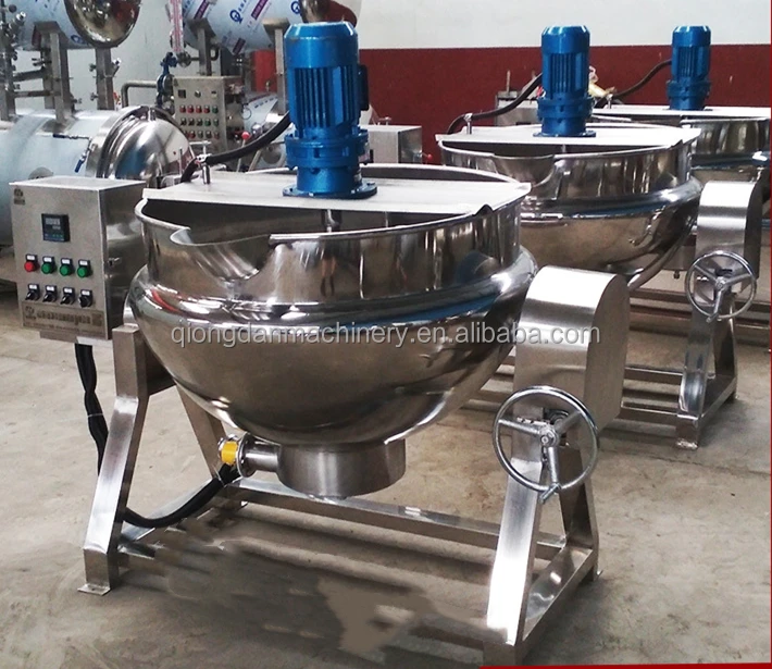 500Liter Industrial Electric Heating Double Jacket Cooking Pot with Mixer jacketed cooker for syrup,candy sugar