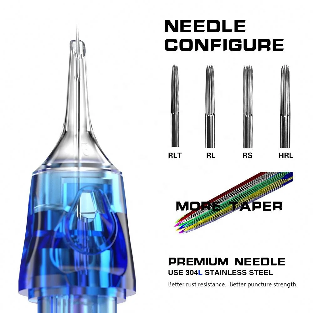 Private Label Disposable Tattoo Cartridge Needles Custom Logo MOQ 100boxes Tattoo Needle Cartridge