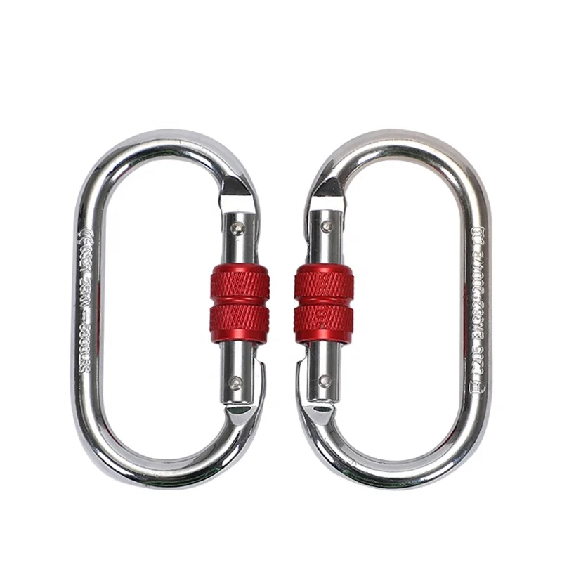 Best Quality O-Type Climbing Equipment Alloy Steel O-Type Carabiner with Professional for Hiking Camping