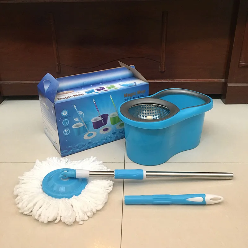 Hot Sale Rotating Mop Spin Flat Mop Floor Wipers With Washing Bucket