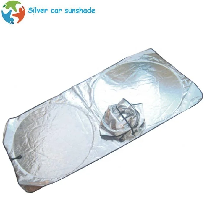 High quality customized nylon car window sun shade  silver polyester car window sunshade