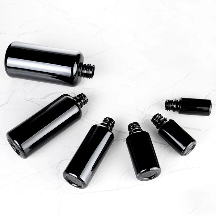 10ml 15ml 20ml 30ml 50ml 100ml 200ml Multi-spec Black empty Glass Bottle Vial for Medical or Cosmetic