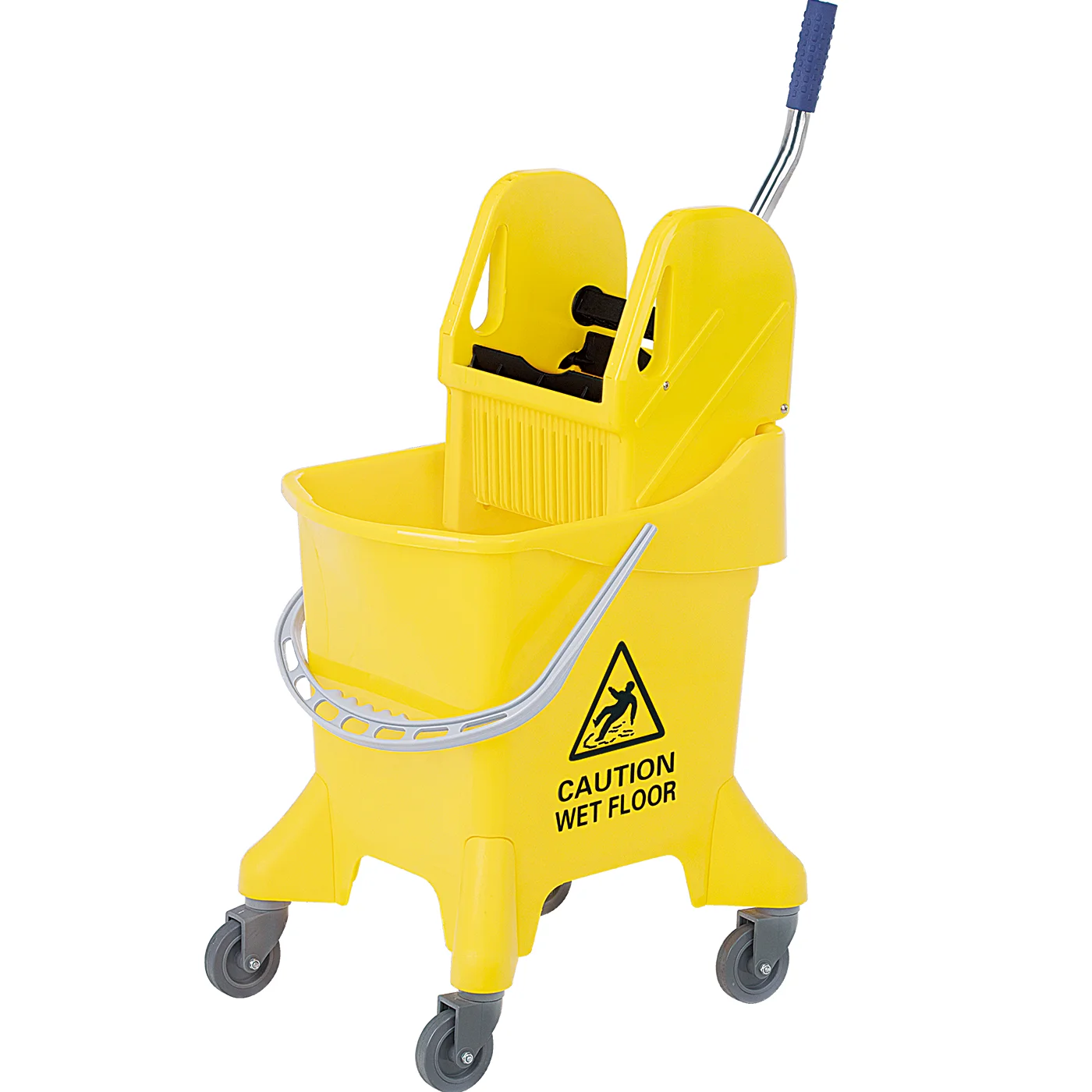 New design portable mop bucket and wringer plastic trolley cart mop bucket with side press squeeze