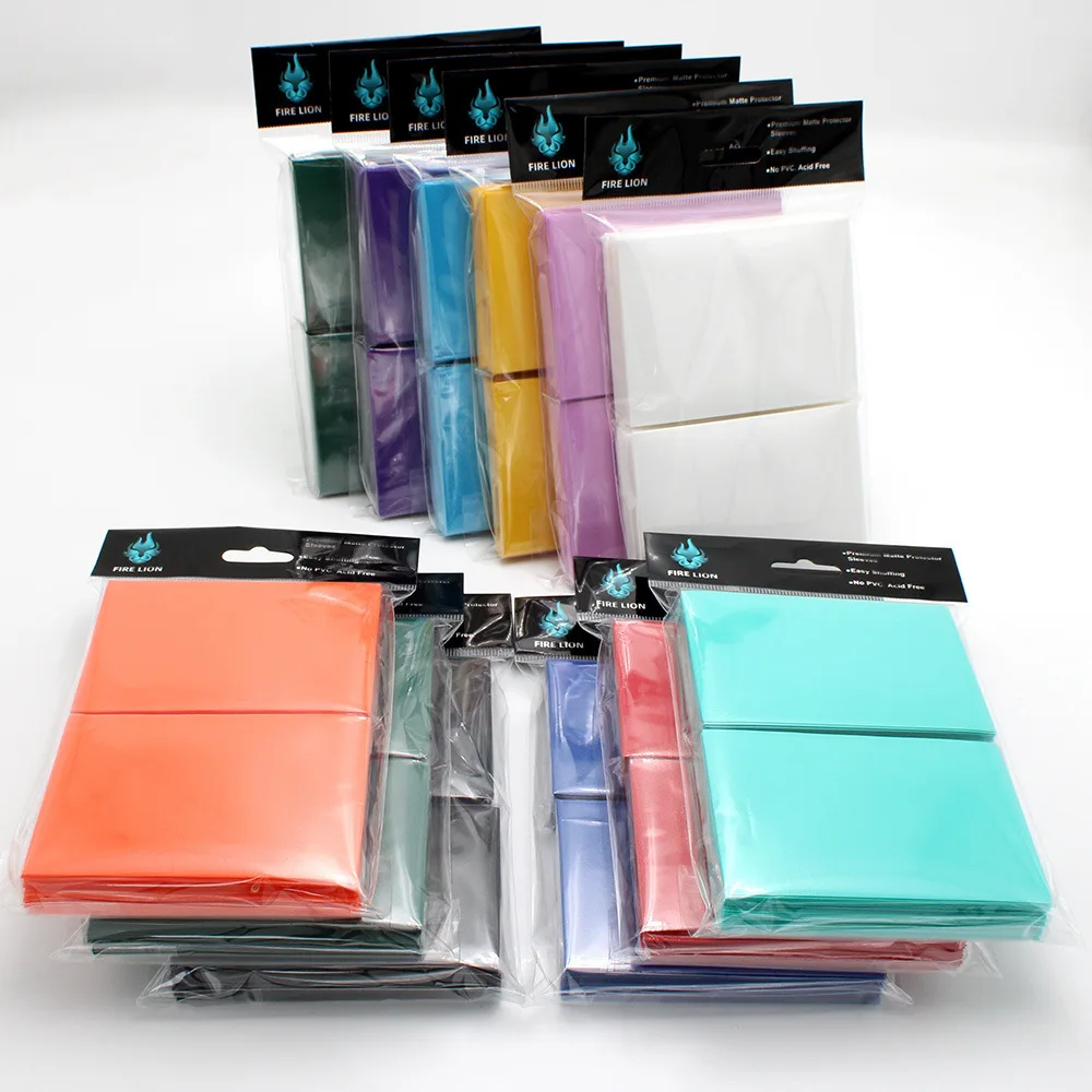 66*91mm Matte color TCG MTG YGO Game Card holographic sleeve acid free retailed holographic card sleeve