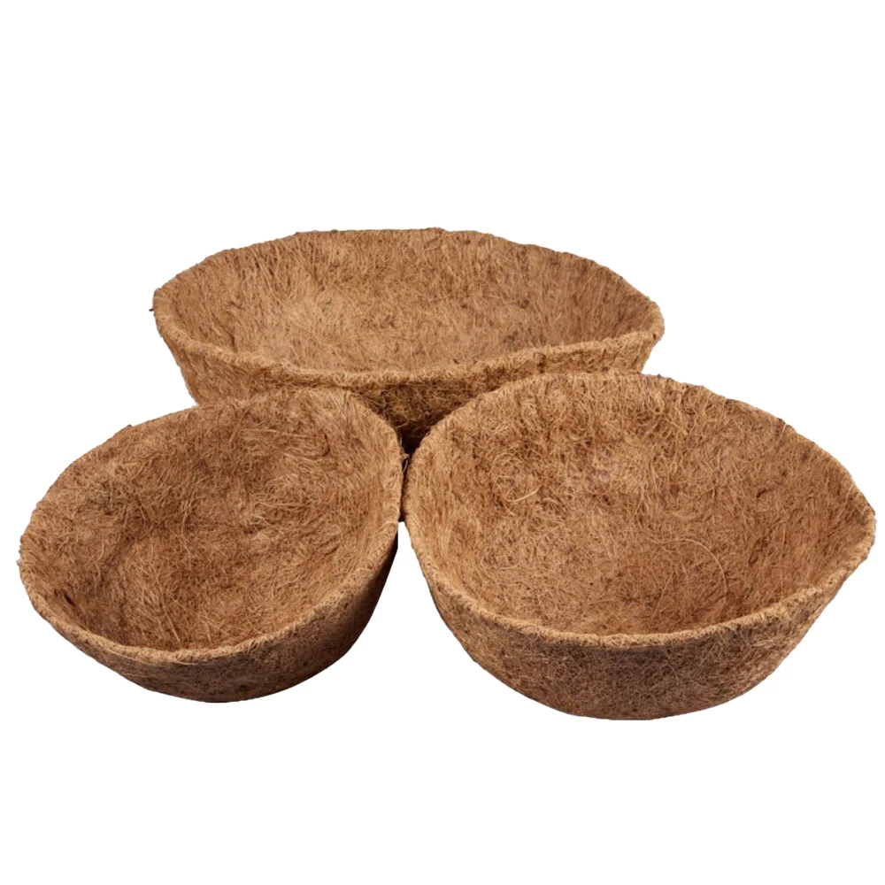 Garden Decoration Indoor Outdoor Metal Hanging Plant Basket Round Coco Coir Liner coconut Flower Pots