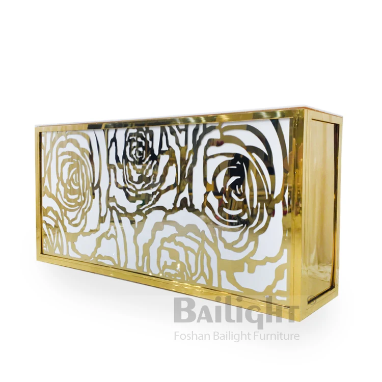 Bailight furniture hot sale design maed of stainless steel crystal ball bar table wedding bar counter