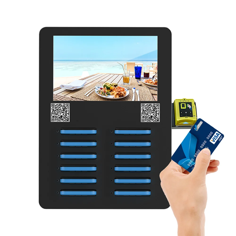 STW wireless charger table advertising restaurant menu share power bank