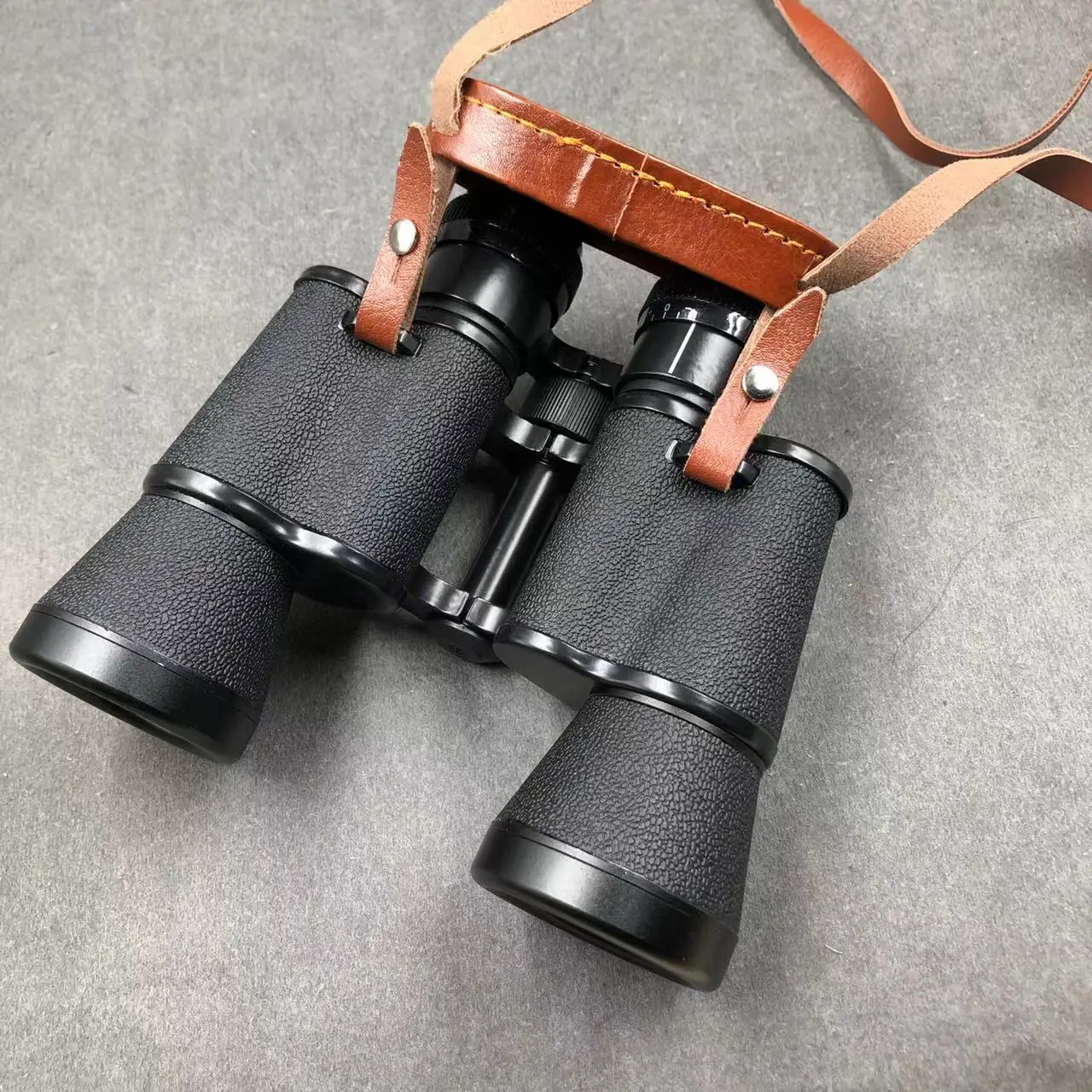 High quality metal binoculars Russian long range night vision adjustable large eye telescope with cowhide bag