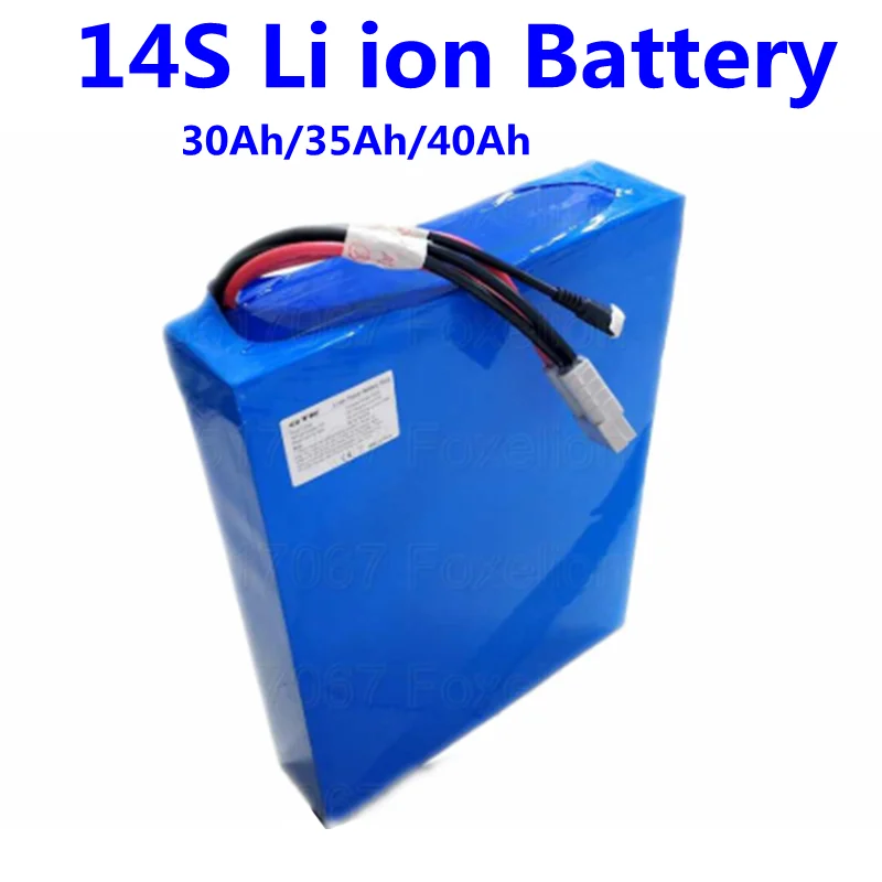 14S 52v 40Ah 35Ah 30Ah li-ion battery 48v 51.8v lipo electric bike scooter 50A BMS 2000w motor 1500w + 58.8v 5A charger