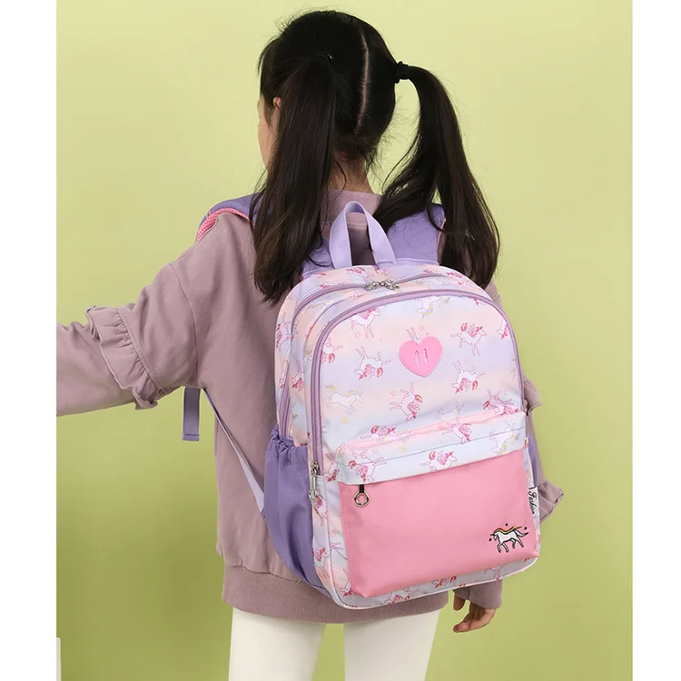 Full cartoon print light weight durable large capacity 1-3 grade student children boys and girls school bags