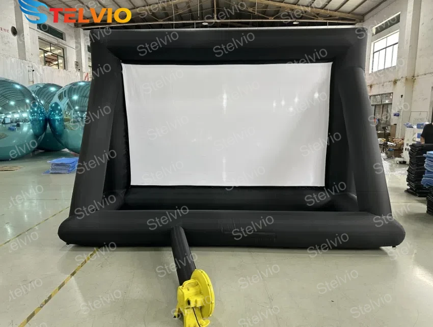 Wholesale 16FT Inflatable Movie Screen Customize Giant Moveable Screen TV Cinema For Outdoor Backyard Party Events