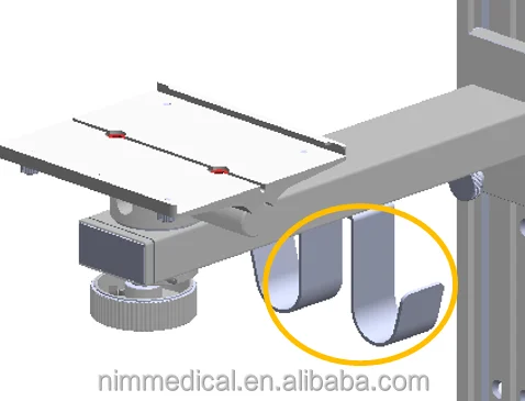 China manufacturer operating room medical trolley wall mounted bracket monitor stand with hooks