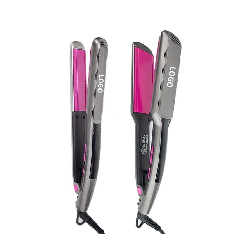 New Stream Ladies Travel Fantom Retro Patches Hair Straightener Falter Connector Hir Iron Shape Compact Female For Logo Vietnam