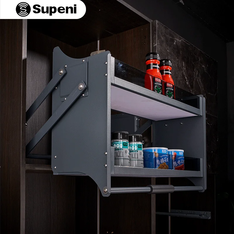 Supeni Kitchen Cupboard Door Space Organizer Ball Bearing Slider Pull Out Pantry Vertical Slim Kitchen Rolling Pantry Storage