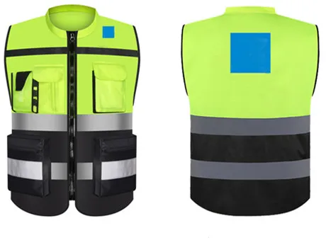 Factory Custom Security Jacket Construction High Visibility Work Reflector Clothing Signaling Safety Reflective Material Vests