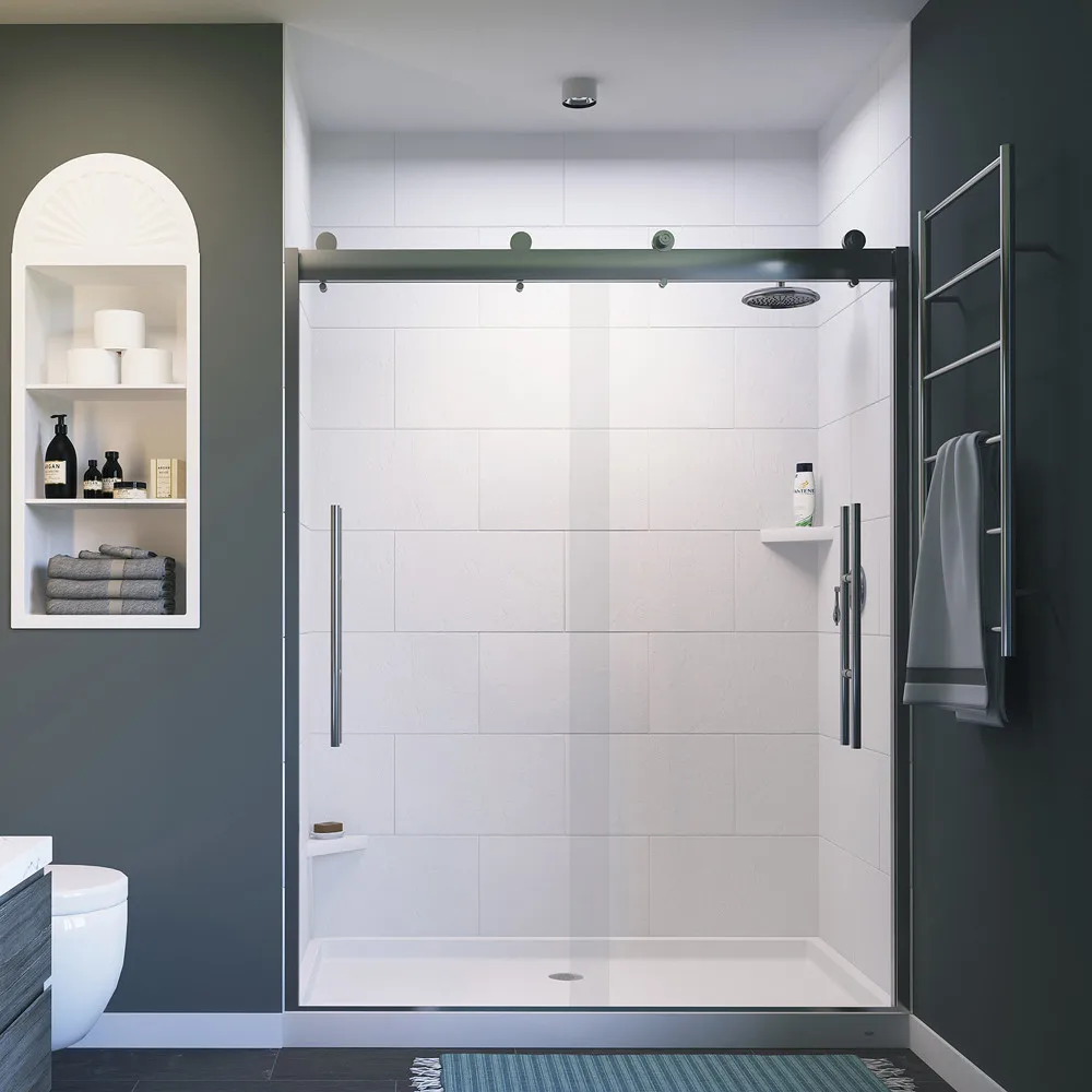 New Design Long Lasting classic series Tub Surround matte White Shower Wall