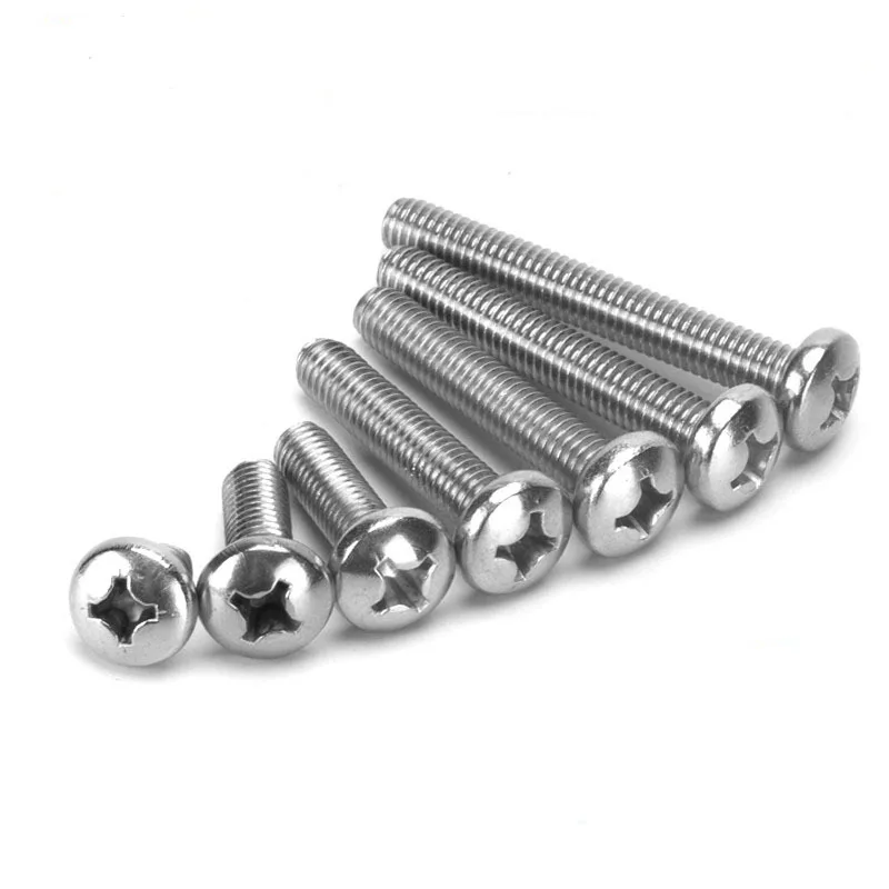 Hot Sale High Quality M8 M7 Threads Box Packing Rust-Resistant M3-M4 Flat Head Screws 10mm Pan Head Machine Screws