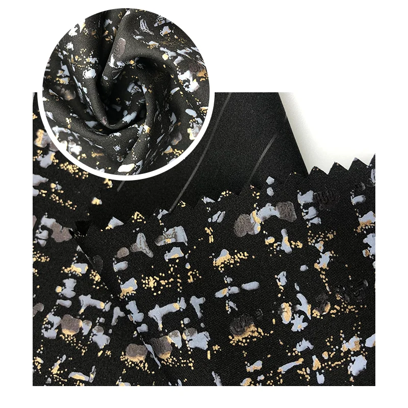 2022 new trend 50D high-elastic printing fabric 78gsm film polyester pongee fabric for jacket