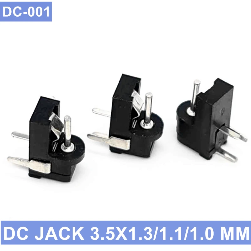 DC JACK DC001 SMD OR SMT Power Socket 3 Pin 3.5X1.3/1.1/1.0 MM PCB Female Connector DC-001