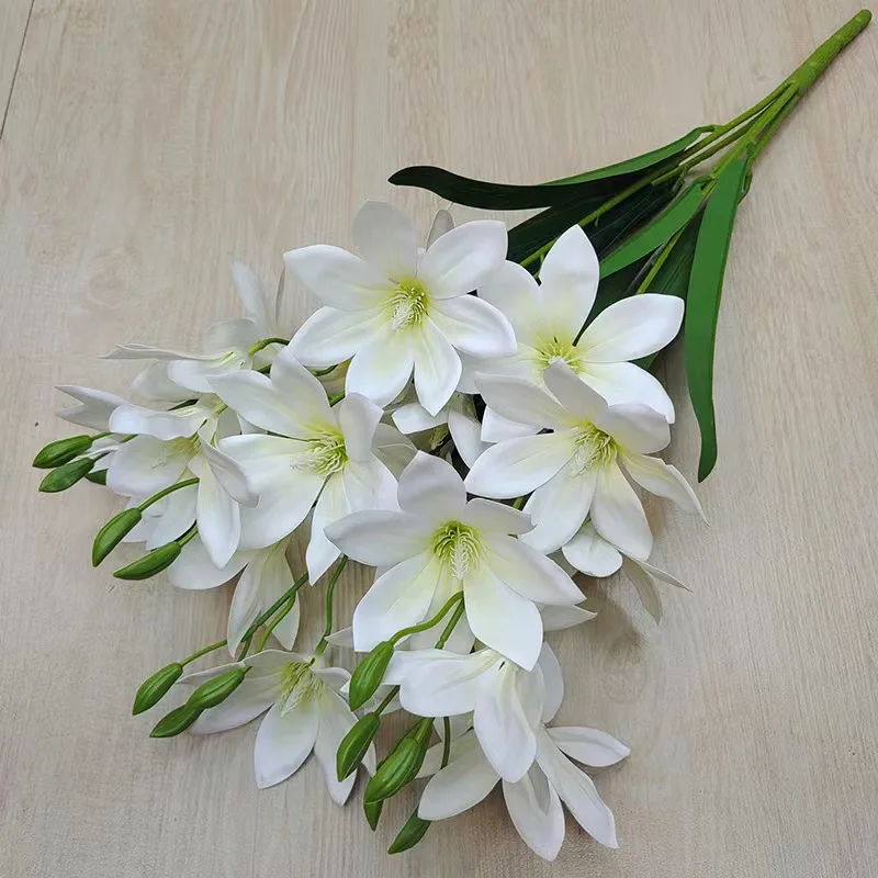 Cross-Border 3D Silk Artificial Flower Orchid Magnolia Bundle Home Decoration Easter-Hand Feeling Moisturizing 6 Millennia