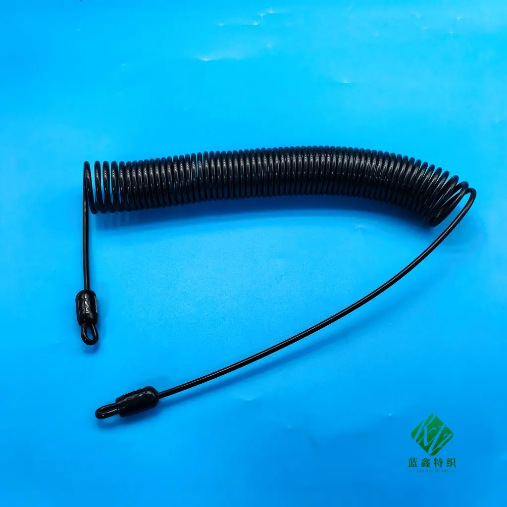 4mm Kevlar keychain rope, outdoor enthusiast tactical rope, spring gun rope  Anti-Lost Spring Coiled Fishing Lanyard Tools