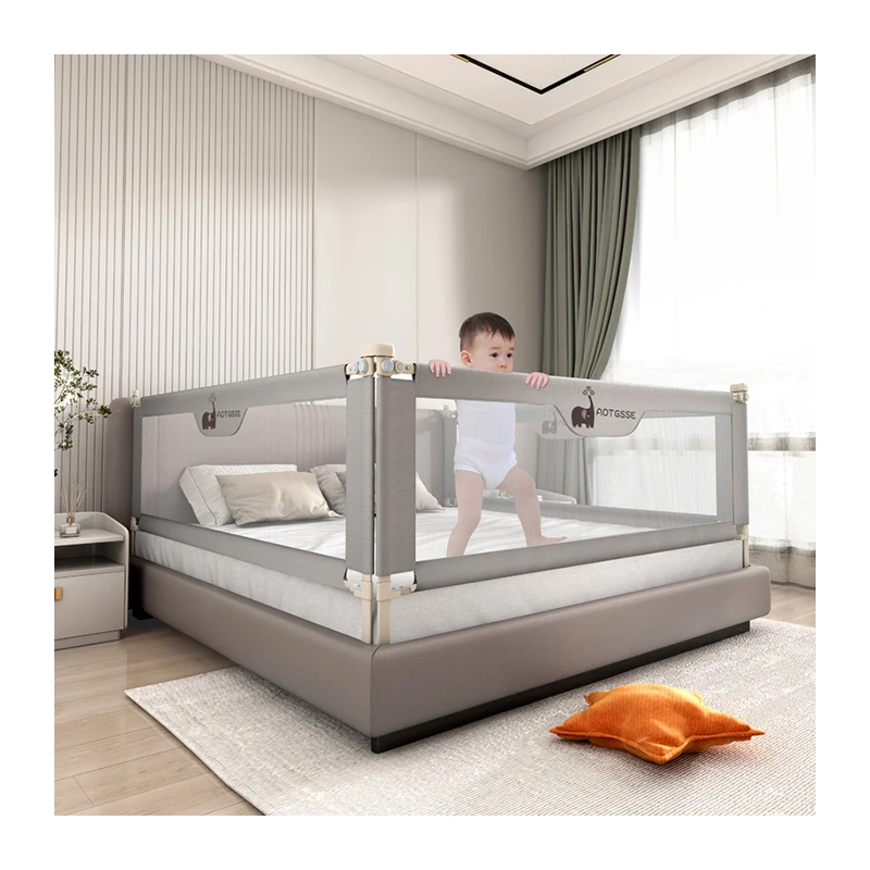 Factory Direct Sales Kids Bed Safety Guards with Adjustable Lifting Rod Adjust Safety Bed Rail for baby customizable