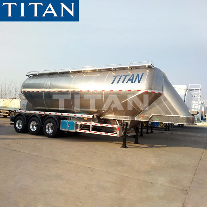 60 ton Aluminium Wheat flour bulk polar cement tanker powder transporters silo tanks dry fly ash cement bulker trailer for sale