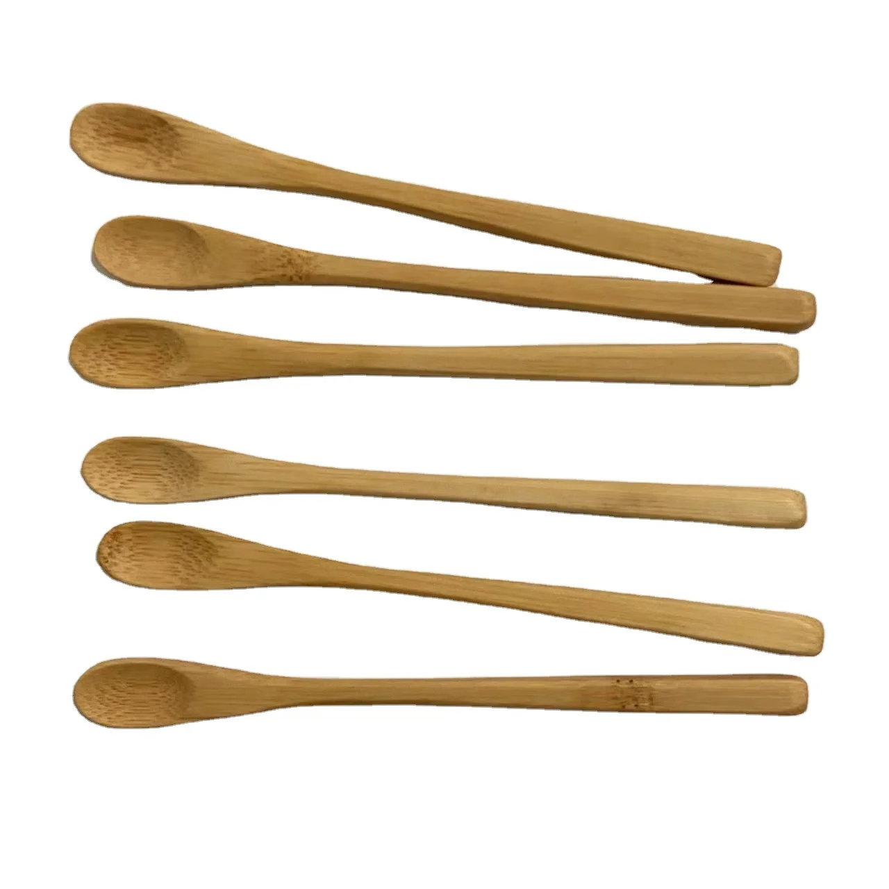 Diyue Stock Wholesale Small Long Handle Bamboo wooden Spoon Chinese Bamboo Measuring 2ML  Spoon Custom Logo Coffee Stir Spoons