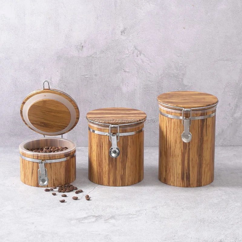 Woodsun Supplier Bamboo Container Coffee Tea Canister