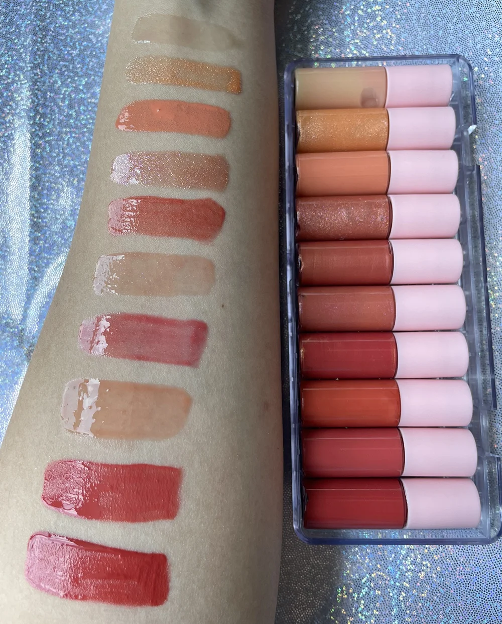 COEOVO Make logo matte glossy mini lip gloss shine lipgloss glossy lip gloss nude lipgloss