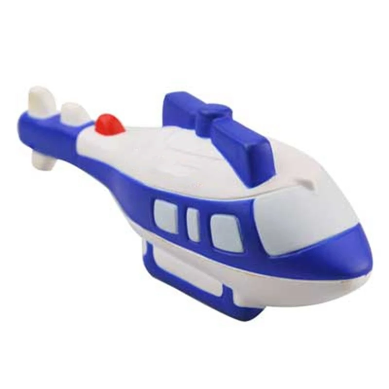 BSCI Factory Custom Logo Antistress Helicopter PU Foam Helicopter Stress Reliever Helicopter Stress Ball