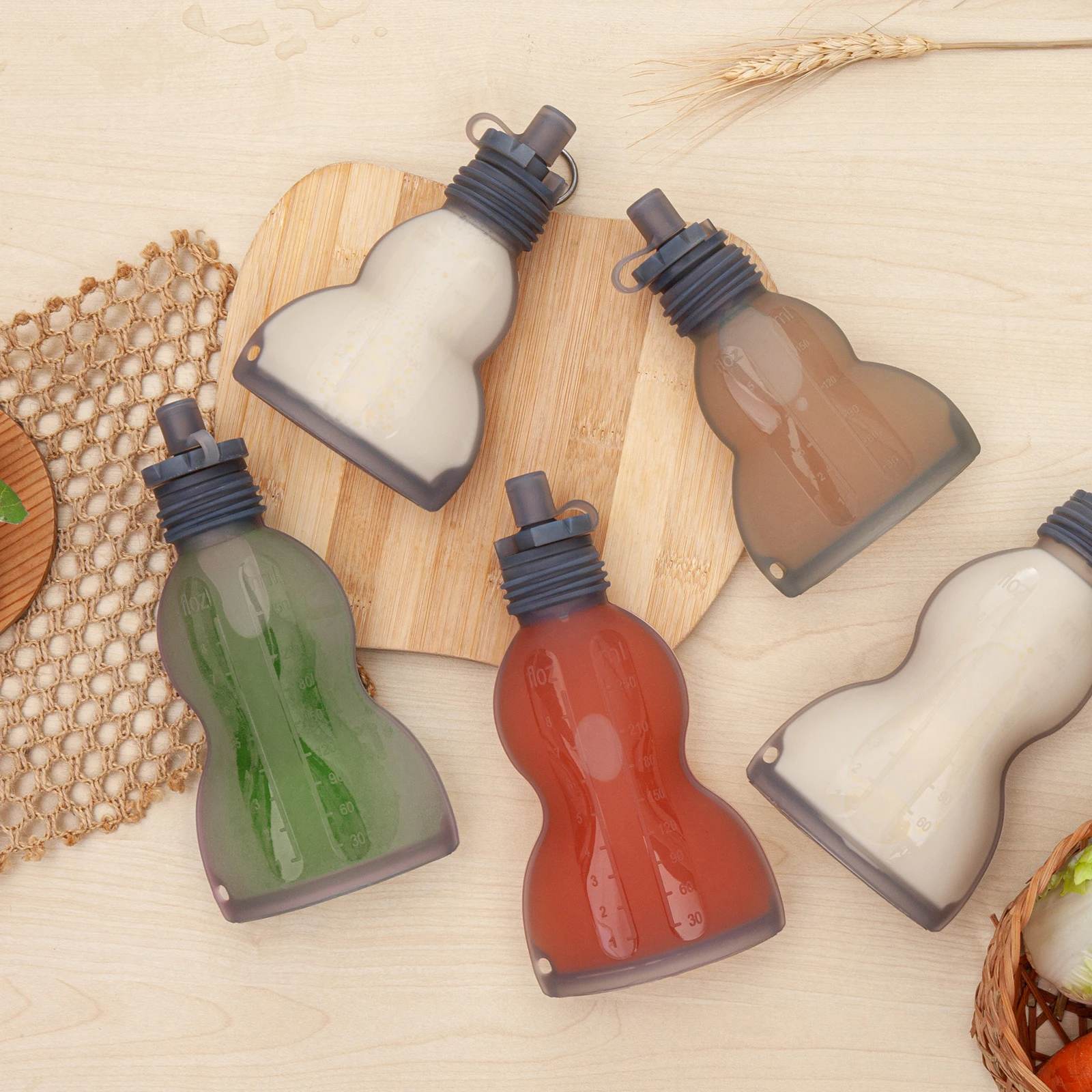 2021 Stand Up Freezer Mother Breast Milk Storage Bags Pouch For Woman With Baby Pacifier And Pump Connectors Bundled