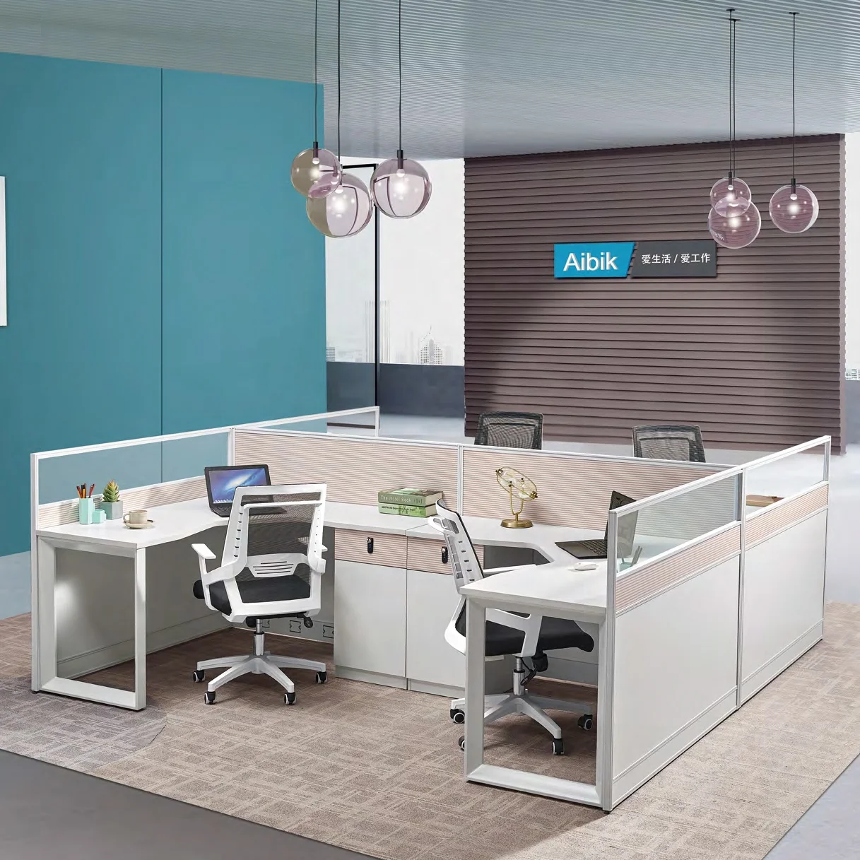 open space furniture call center modern office workstation
