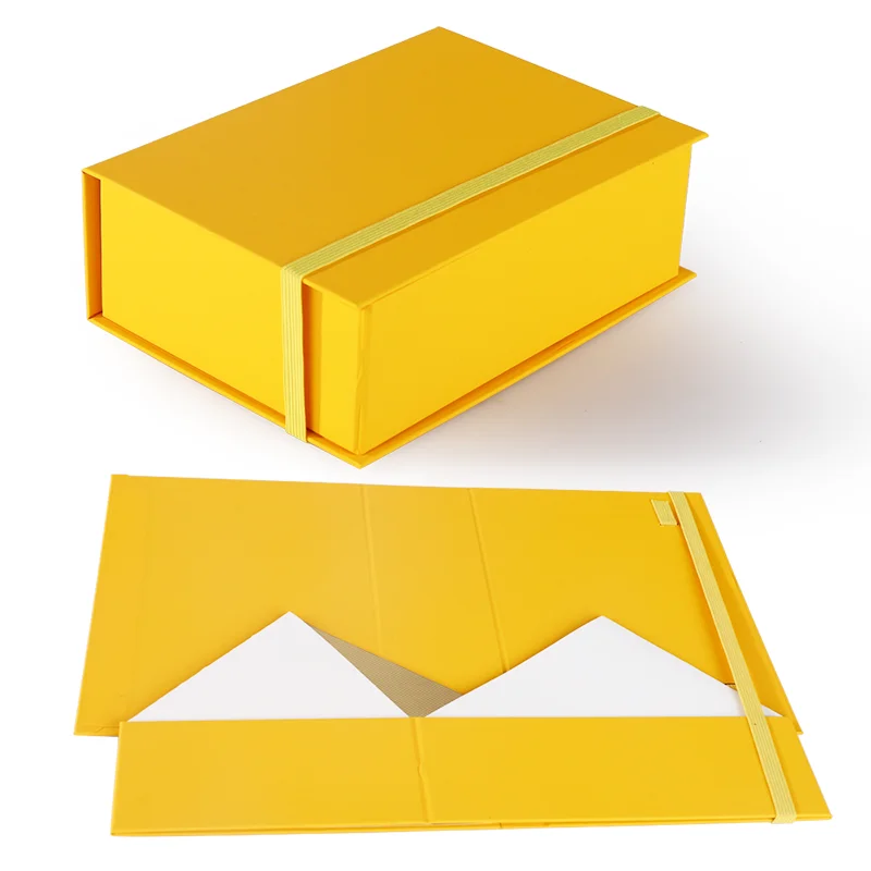 2022 New Design Custom Rigid Cardboard Paper Packaging Evening Dress Clothing Foldable Magnetic gift cardboard box with Ribbon