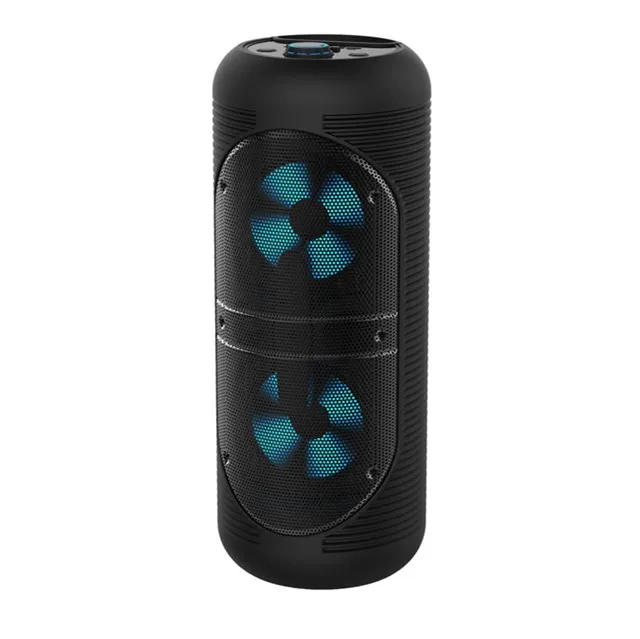 14w portable speaker with 5.0, TF, USB, FM, MIC, TWS, LED display, LED flashlight function