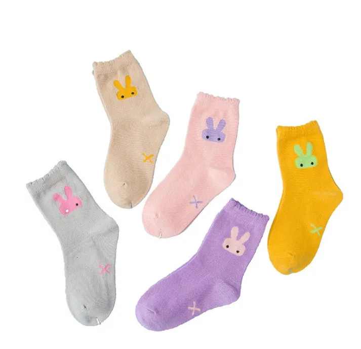 
UP-GRADE Newest cartoon girl sock cute animal combed cotton wholesale children socks 