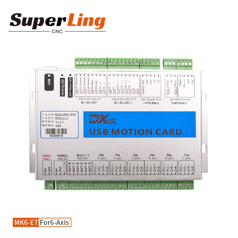 CNC XHC MK3-IV MK4-IV 3/4/6Axis CNC System mach3 USB Port Controller for Engraving Machine Controller