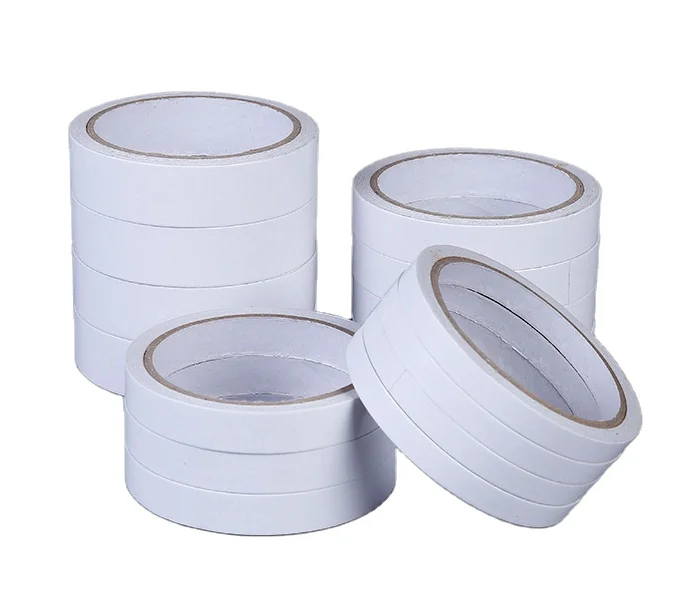 Нетканый растворитель акриловый самоклеящийся бумажный рулон тонкая промышленная Двухсторонняя клейкая лента