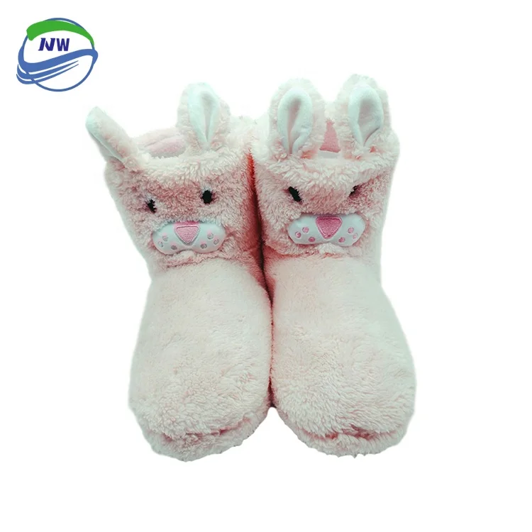 
Support sample furry boot slippers ladies cute winter boots 