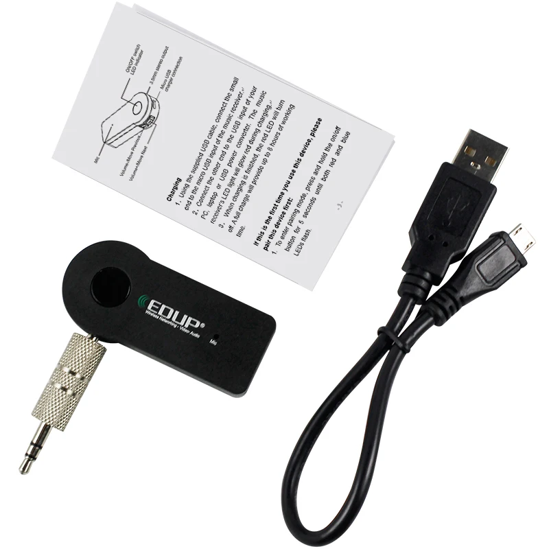  Новый продукт EDUP EP-B3517 3 5 мм Jack 2-в-1 аудио Музыка синий зуб передатчик и