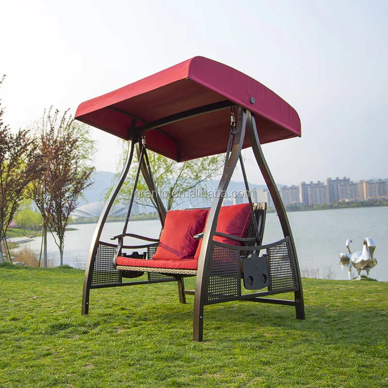 Strong metal frame double hanging chair hot sale outdoor balcony swing