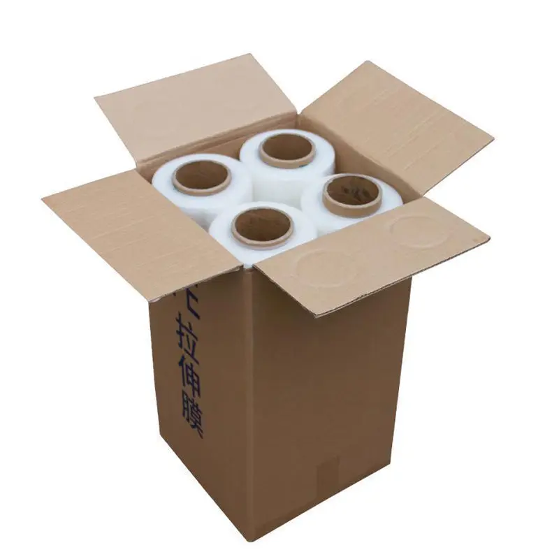 Machine and Handle Winding Roll Transparent Cling Stretch Film for Pallet and Carton Box Package